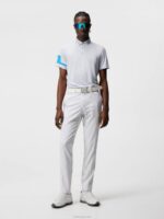 Heath Polo Light Grey Melange Men J.Lindeberg Clothing 66XF289 - Image 2