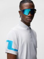 Heath Polo Light Grey Melange Men J.Lindeberg Clothing 66XF289 - Image 3