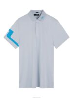 Heath Polo Light Grey Melange Men J.Lindeberg Clothing 66XF289 - Image 4