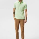 Heath Polo Patina Green Men J.Lindeberg Clothing 66XF293