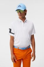 Heath Polo White Men J.Lindeberg Clothing 66XF129