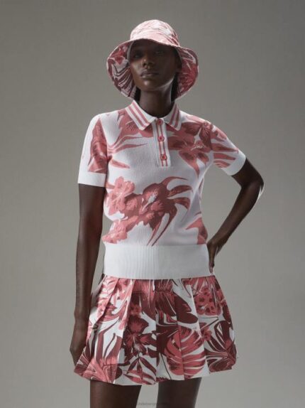 Hedda Knitted Polo Hibiscus Pink Women J.Lindeberg Clothing 66XF1902