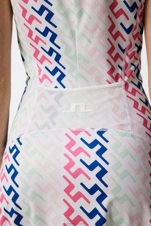 Helena Print Dress Pink Painted Bridge Women J.Lindeberg Clothing 66XF1596 - Image 3
