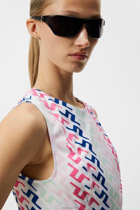 Helena Print Dress Pink Painted Bridge Women J.Lindeberg Clothing 66XF1596 - Image 4