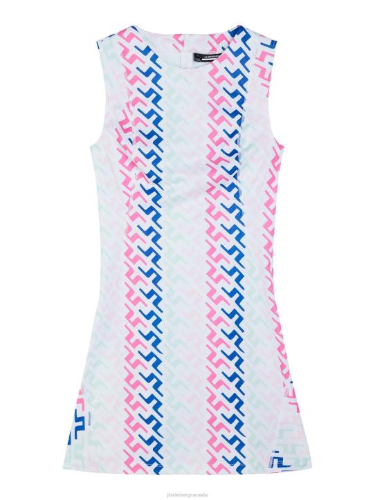 Helena Print Dress Pink Painted Bridge Women J.Lindeberg Clothing 66XF1596 - Image 5