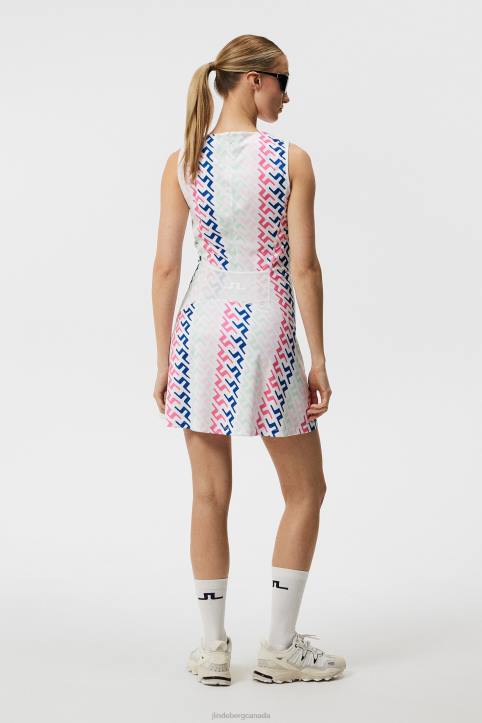 Helena Print Dress Pink Painted Bridge Women J.Lindeberg Clothing 66XF1596 - Image 1