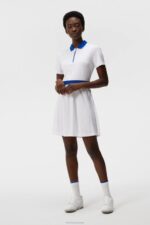 Helga Dress White Women J.Lindeberg Clothing 66XF1600 - Image 2