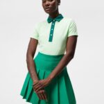 Henrietta Debossed Polo Patina Green Women J.Lindeberg Clothing 66XF1424