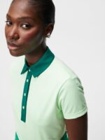 Henrietta Debossed Polo Patina Green Women J.Lindeberg Clothing 66XF1424 - Image 4