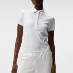 Henrietta Debossed Polo White Women J.Lindeberg Clothing 66XF1425