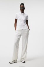 Henrietta Debossed Polo White Women J.Lindeberg Clothing 66XF1425 - Image 3