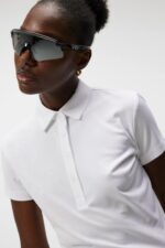 Henrietta Debossed Polo White Women J.Lindeberg Clothing 66XF1425 - Image 4