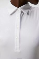 Henrietta Debossed Polo White Women J.Lindeberg Clothing 66XF1425 - Image 5