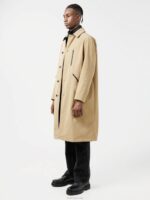 Herbert Reversible Mac Coat Batique Khaki Men J.Lindeberg Clothing 66XF2464 - Image 4