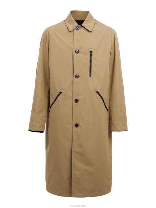 Herbert Reversible Mac Coat Batique Khaki Men J.Lindeberg Clothing 66XF2464 - Image 7