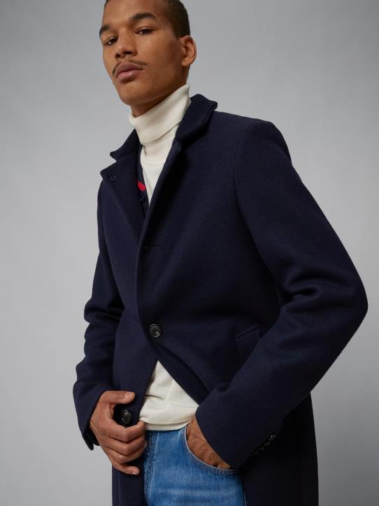 Holger 2.0 Melton Coat Navy Men J.Lindeberg Clothing 66XF2415 - Image 3