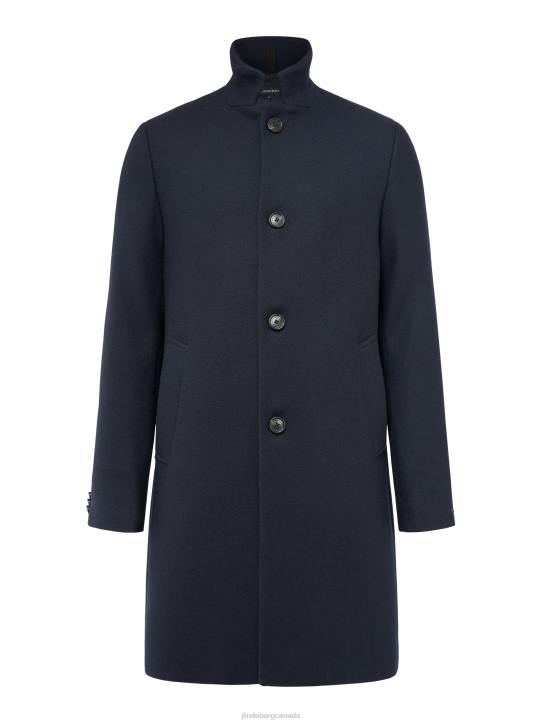 Holger 2.0 Melton Coat Navy Men J.Lindeberg Clothing 66XF2415 - Image 4
