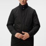 Hollis Padded Coat Black Men J.Lindeberg Clothing 66XF916