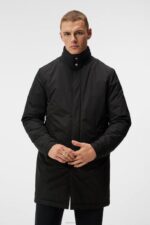 Hollis Padded Coat Black Men J.Lindeberg Clothing 66XF916