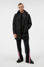 Hollis Padded Coat Black Men J.Lindeberg Clothing 66XF916 - Image 3