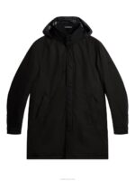 Hollis Padded Coat Black Men J.Lindeberg Clothing 66XF916 - Image 7