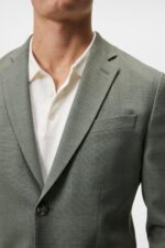 Hopper Active Hopsack Blazer Aloe Men J.Lindeberg Clothing 66XF1225 - Image 4