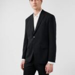 Hopper Active Hopsack Blazer Black Men J.Lindeberg Clothing 66XF1233