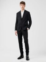 Hopper Active Hopsack Blazer Black Men J.Lindeberg Clothing 66XF1233 - Image 3