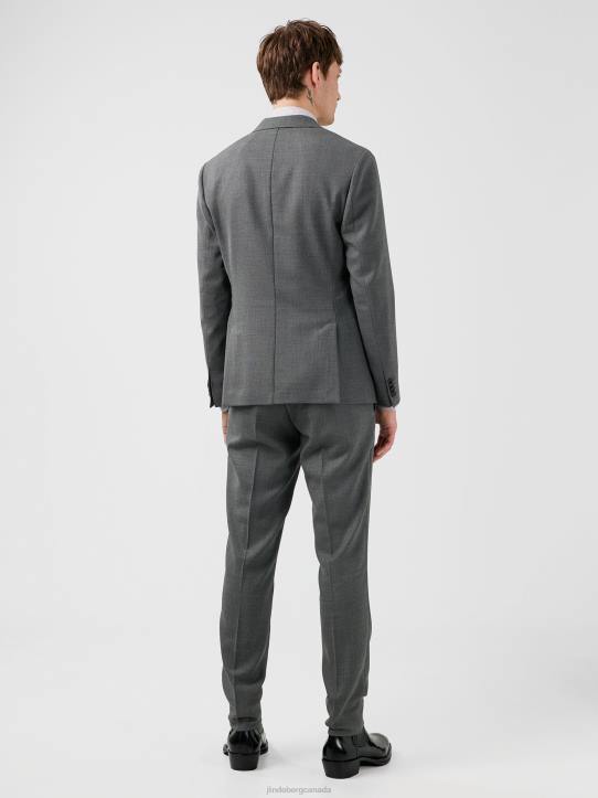 Hopper Active Hopsack Blazer Grey Melange Men J.Lindeberg Clothing 66XF1231 - Image 2