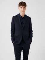 Hopper Active Hopsack Blazer Navy Men J.Lindeberg Clothing 66XF1232
