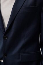 Hopper Flannel Blazer Navy Men J.Lindeberg Clothing 66XF1203 - Image 4