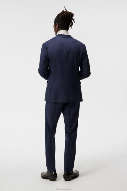 Hopper Flannel Blazer Navy Men J.Lindeberg Clothing 66XF1203