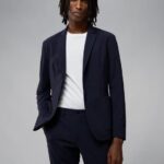 Hopper Stretch Blazer Navy Men J.Lindeberg Clothing 66XF2558