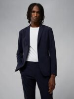 Hopper Stretch Blazer Navy Men J.Lindeberg Clothing 66XF2558
