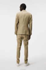 Hopper Super Linen Blazer Aloe Men J.Lindeberg Clothing 66XF1208