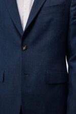 Hopper Super Linen Blazer Blue Indigo Men J.Lindeberg Clothing 66XF1221 - Image 5