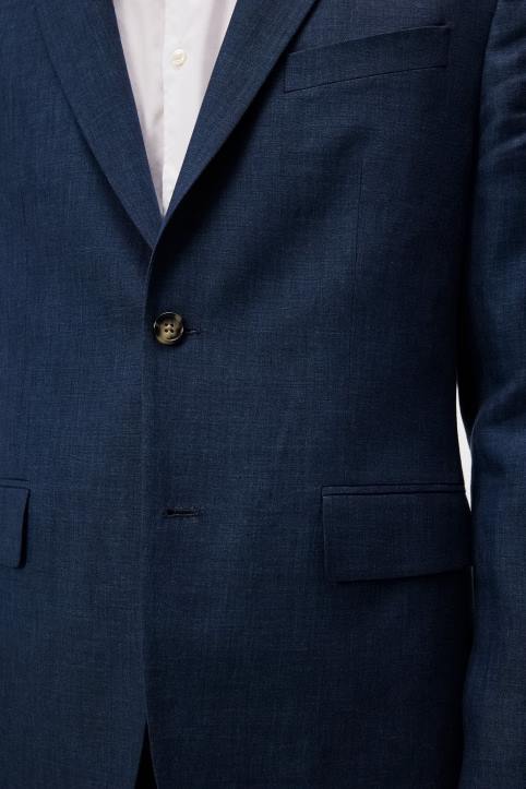 Hopper Super Linen Blazer Blue Indigo Men J.Lindeberg Clothing 66XF1221 - Image 5