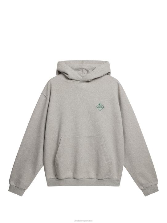 House Of Karson Hoodie Light Grey Melange Men J.Lindeberg Clothing 66XF2268 - Image 4
