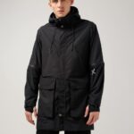 Howard Tech Jacket Black Men J.Lindeberg Clothing 66XF2474