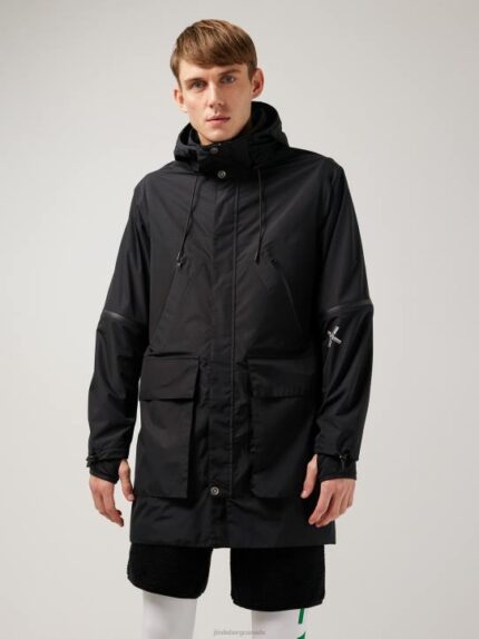 Howard Tech Jacket Black Men J.Lindeberg Clothing 66XF2474