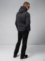 Hybrid Text Down Jacket Black Men J.Lindeberg Clothing 66XF2438 - Image 2