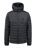 Hybrid Text Down Jacket Black Men J.Lindeberg Clothing 66XF2438 - Image 5