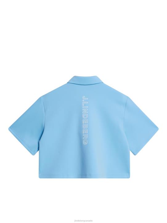 Iris Cropped Top Little Boy Blue Women J.Lindeberg Clothing 66XF1342 - Image 1