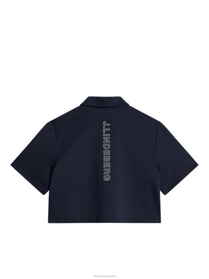 Iris Cropped Top Navy Women J.Lindeberg Clothing 66XF1343