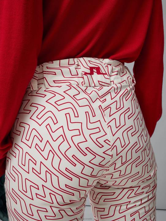 Isella Print Pant Bridge Swirl White Women J.Lindeberg Clothing 66XF2054 - Image 4