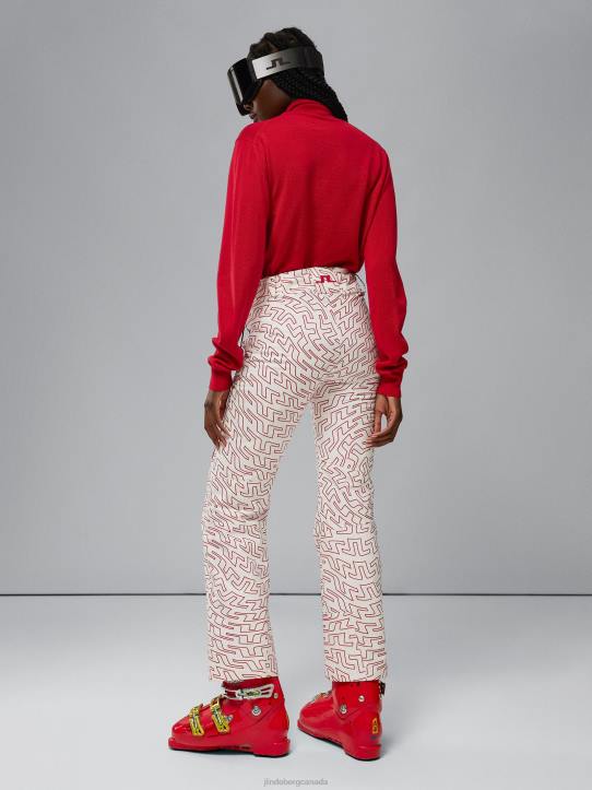 Isella Print Pant Bridge Swirl White Women J.Lindeberg Clothing 66XF2054 - Image 1