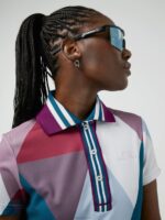 Issa Print Golf Dress White Argyle Women J.Lindeberg Clothing 66XF2703 - Image 3