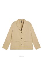 Jack Light Cotton Blazer Safari Beige Men J.Lindeberg Clothing 66XF1211 - Image 5