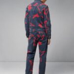 Jad Printed Stars Jacket Navy Men J.Lindeberg Clothing 66XF2402