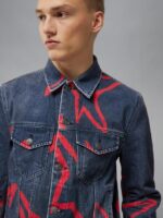 Jad Printed Stars Jacket Navy Men J.Lindeberg Clothing 66XF2402 - Image 3